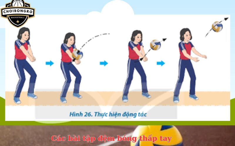 Các bài tập đệm bóng thấp tay
