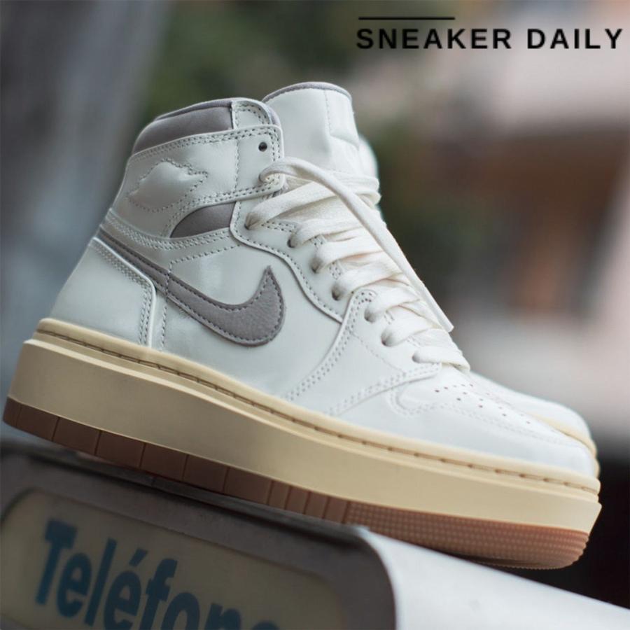 Giày Air Jordan 1 Elevate High Sail Grey Gum Medium Brown (WMNS) DZ3744-100 - Ảnh 5