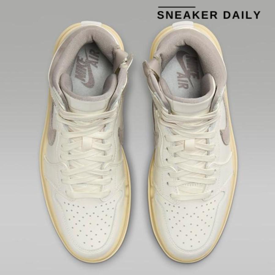 Giày Air Jordan 1 Elevate High Sail Grey Gum Medium Brown (WMNS) DZ3744-100 - Ảnh 8