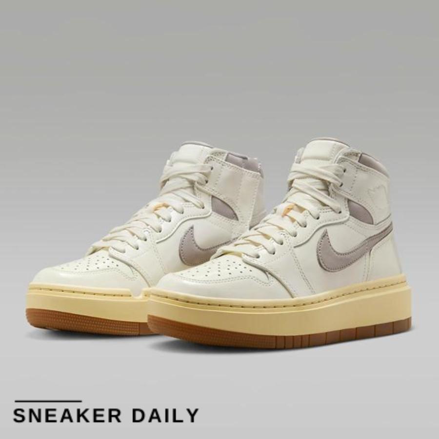 Giày Air Jordan 1 Elevate High Sail Grey Gum Medium Brown (WMNS) DZ3744-100 - Ảnh 9
