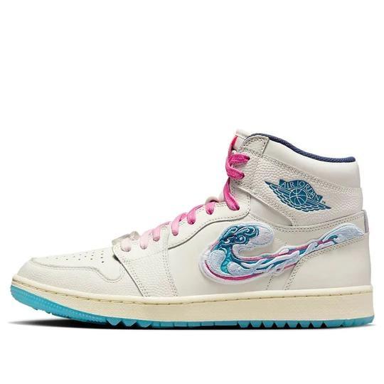 Giày Air Jordan 1 High Golf Michelle Wie Pebble Beach FV3565-100 phối trắng xám xanh