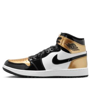 Giày Air Jordan 1 High Golf Patent Gold Toe DQ0660-002