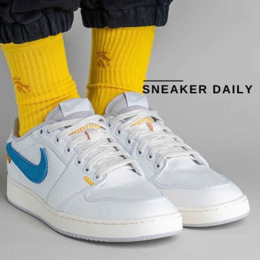 Giày Air Jordan 1 KO Low x Union LA White Neutral Grey DO8912-101 - Ảnh 3