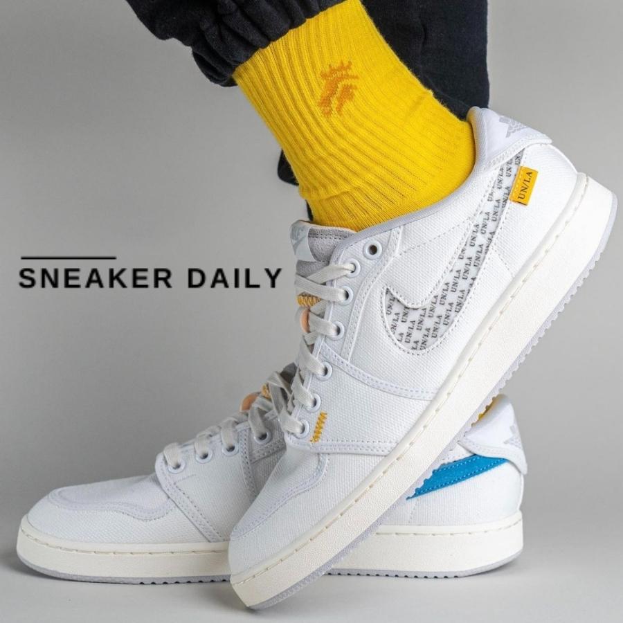 Giày Air Jordan 1 KO Low x Union LA White Neutral Grey DO8912-101 - Ảnh 4