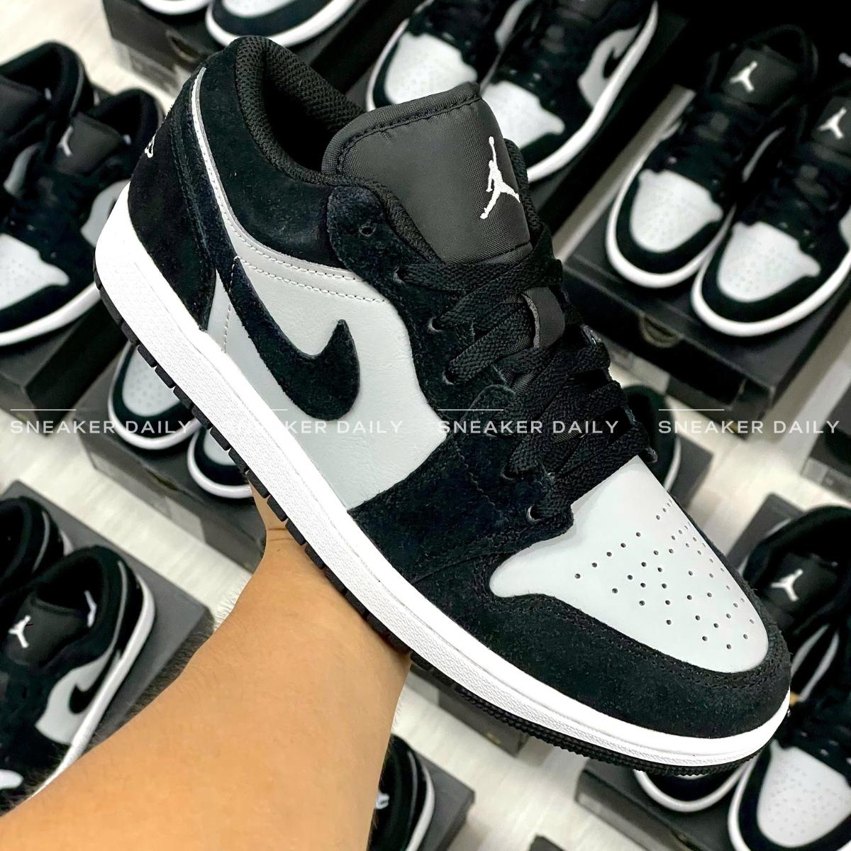 Giày Air Jordan 1 Low Black/Light Smoke Grey 553558-048 - Ảnh 3