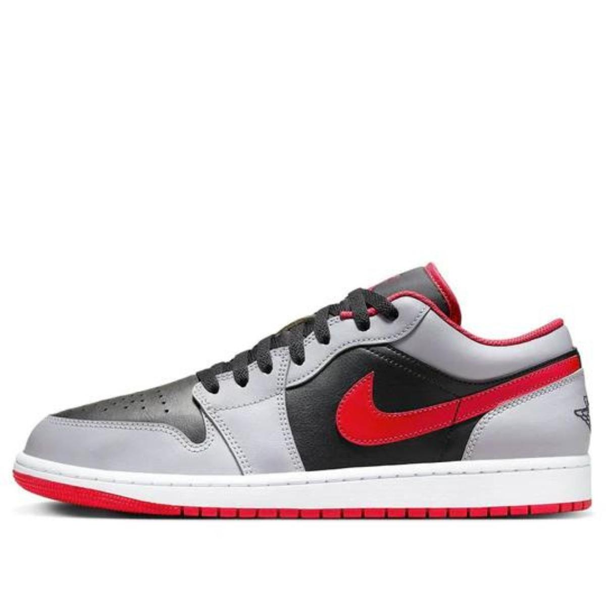 Giày Air Jordan 1 Low Black Light Smoke Grey Gym Red 553558-060 nhìn tổng thể