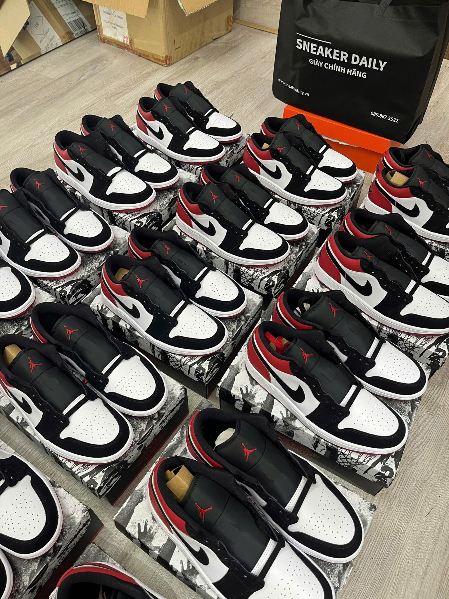 Giày Air Jordan 1 Low Black Toe 2025 IB8971-106 - Ảnh 8