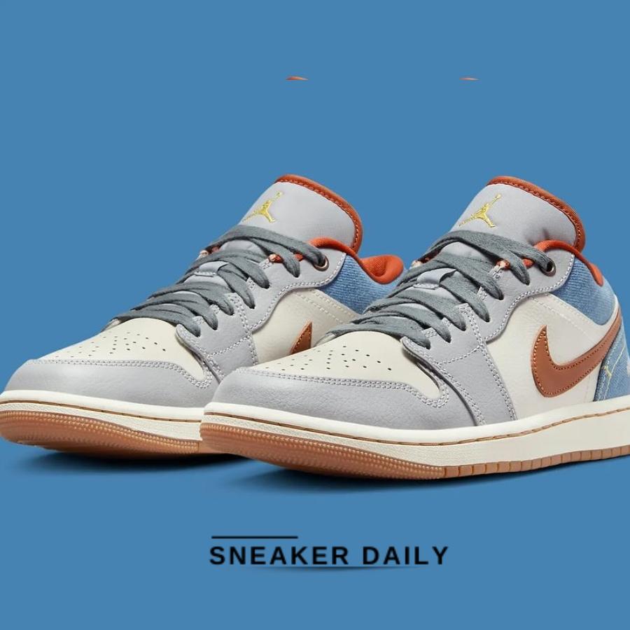 Giày Air Jordan 1 Low Denim Phantom Multi FZ5045-091 - Ảnh 6