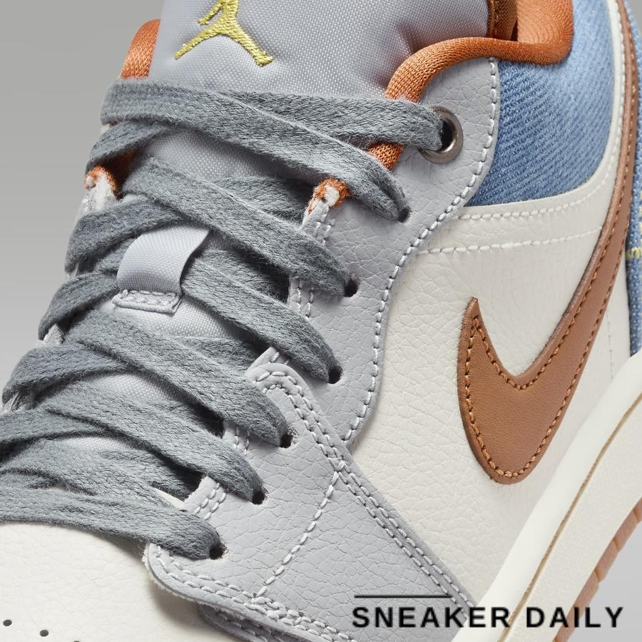 Giày Air Jordan 1 Low Denim Phantom Multi FZ5045-091 - Ảnh 8