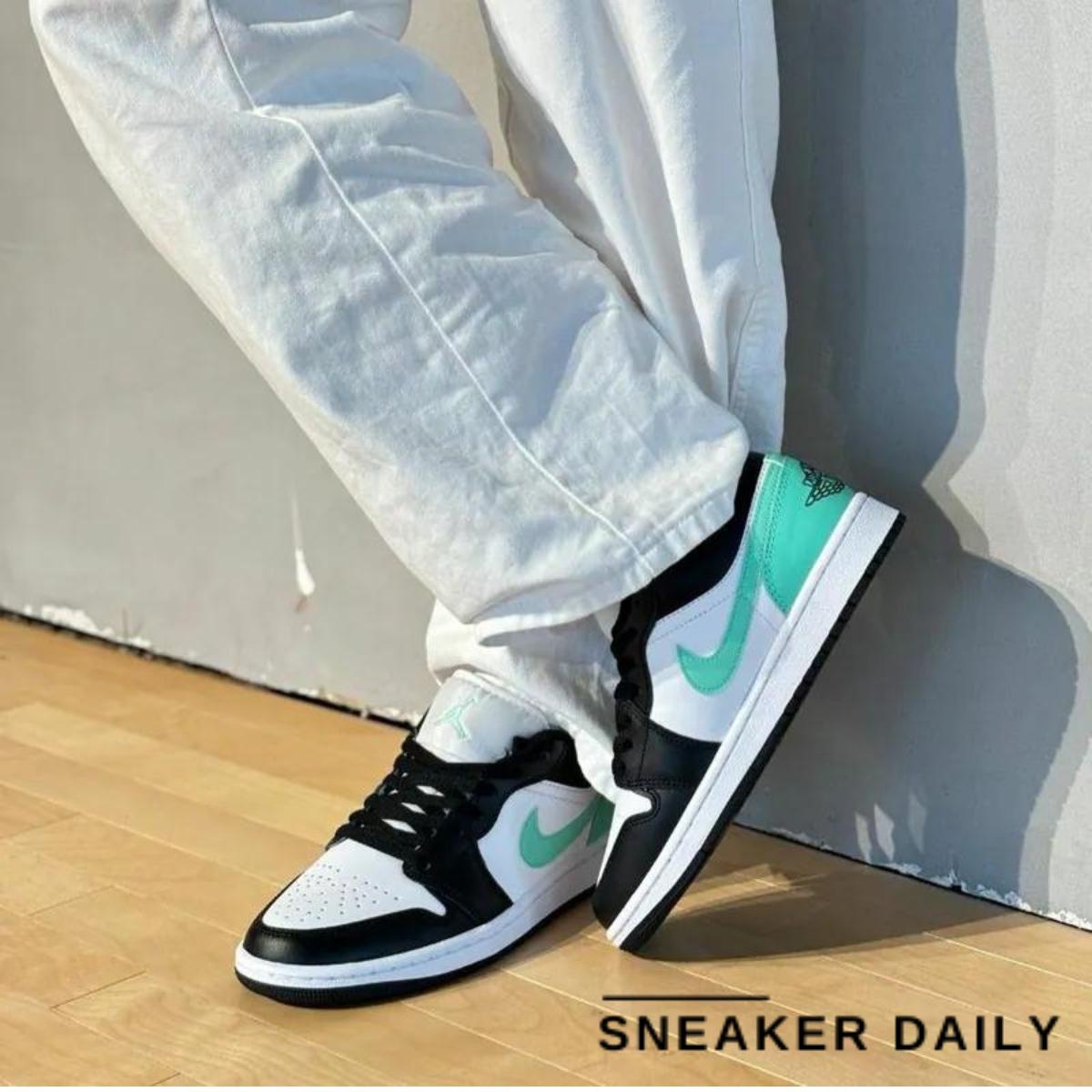 Giày Air Jordan 1 Low Green Glow 553558-131 - Ảnh 6