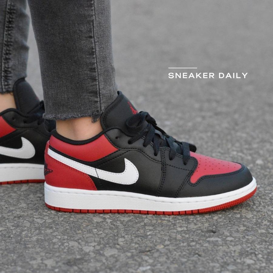 Giày Air Jordan 1 Low GS Alternate Bred Toe 553560-066 - Ảnh 6