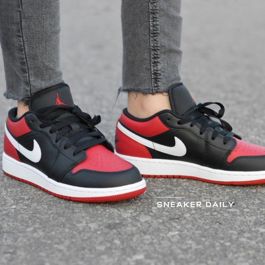 Giày Air Jordan 1 Low GS Alternate Bred Toe 553560-066 - Ảnh 8