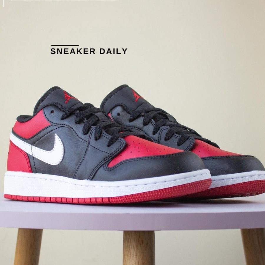 Giày Air Jordan 1 Low GS Alternate Bred Toe 553560-066 - Ảnh 9