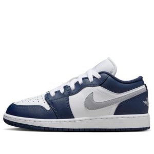 Giày Air Jordan 1 Low GS Midnight Navy Wolf Grey 553560-141