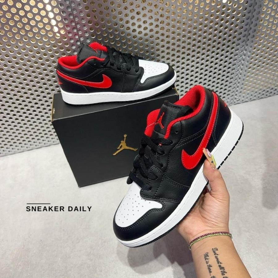 Giày Air Jordan 1 Low GS White Toe 553560-063 - Ảnh 10