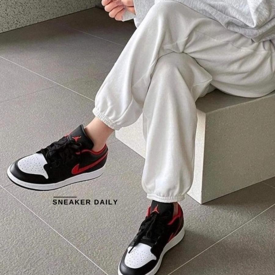 Giày Air Jordan 1 Low GS White Toe 553560-063 - Ảnh 2