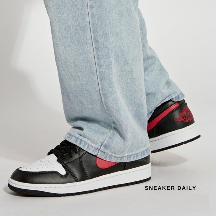 Giày Air Jordan 1 Low GS White Toe 553560-063 - Ảnh 3