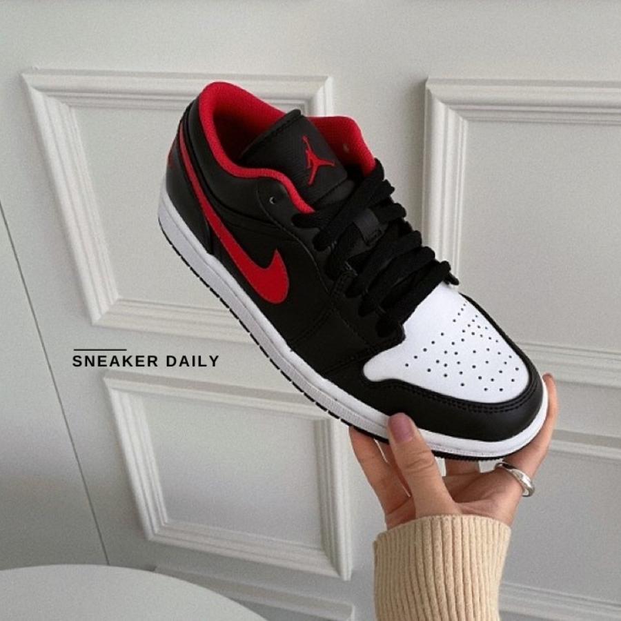 Giày Air Jordan 1 Low GS White Toe 553560-063 - Ảnh 4