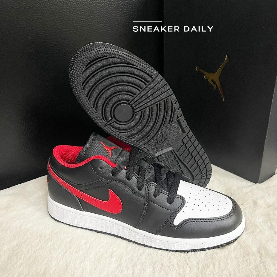 Giày Air Jordan 1 Low GS White Toe 553560-063 - Ảnh 7