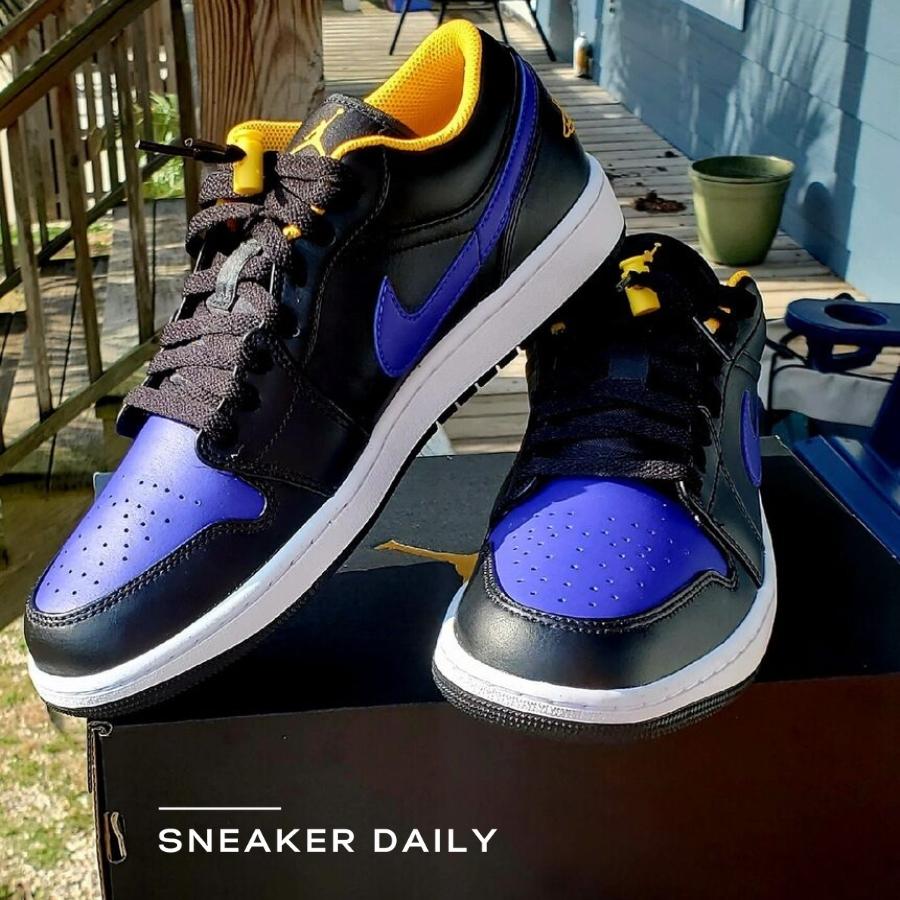 Giày Air Jordan 1 Low Lakers 553558-075 - Ảnh 4
