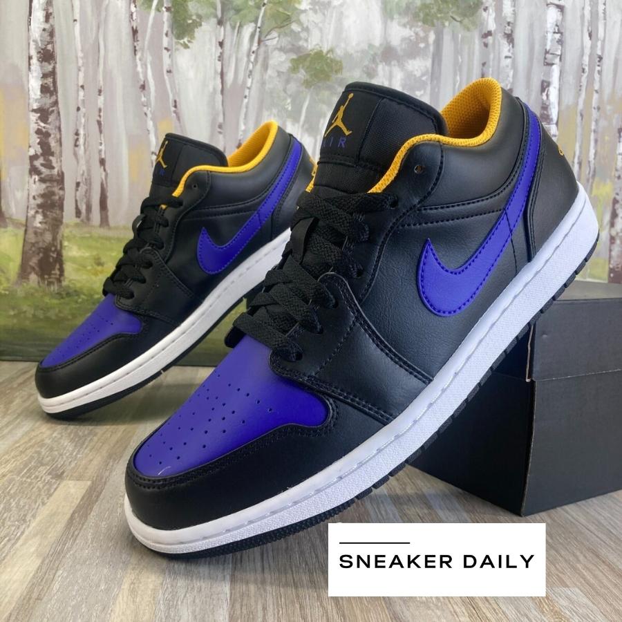 Giày Air Jordan 1 Low Lakers 553558-075 - Ảnh 5