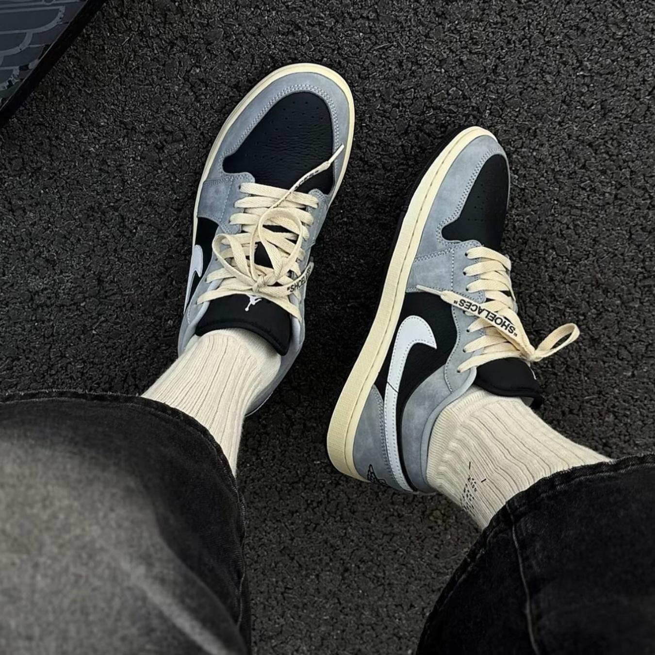 Giày Air Jordan 1 Low Light Smoke Grey HQ2010-012 - Ảnh 5