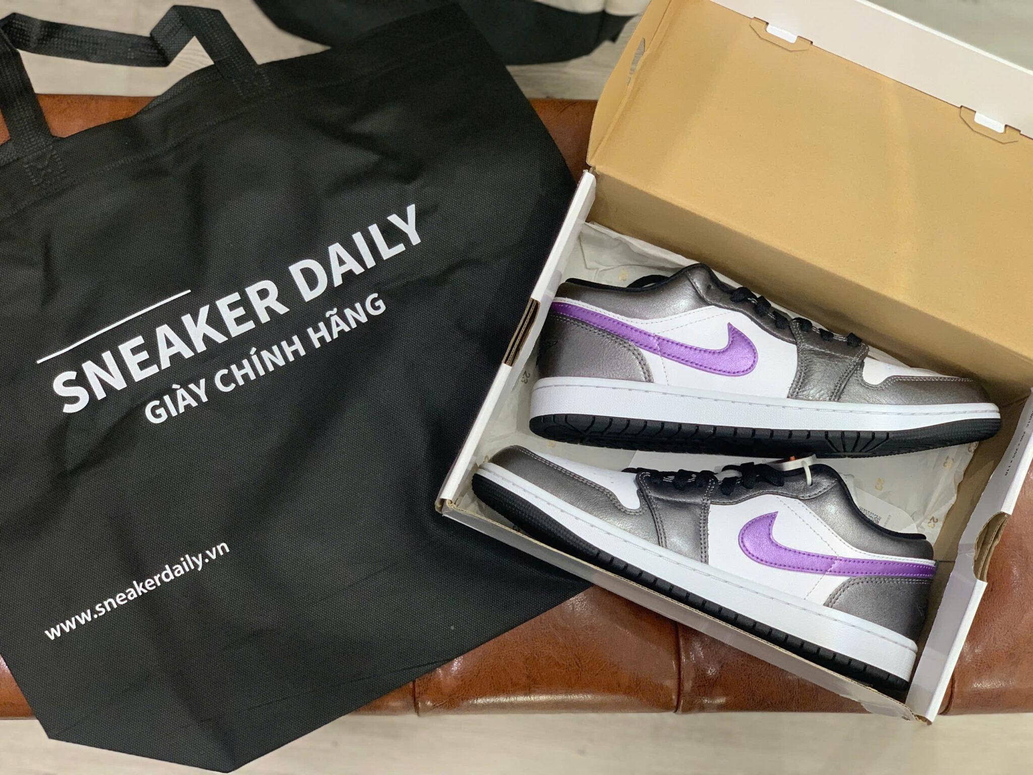 Giày Air Jordan 1 Low Metallic Purple HJ5910-105 - Ảnh 2
