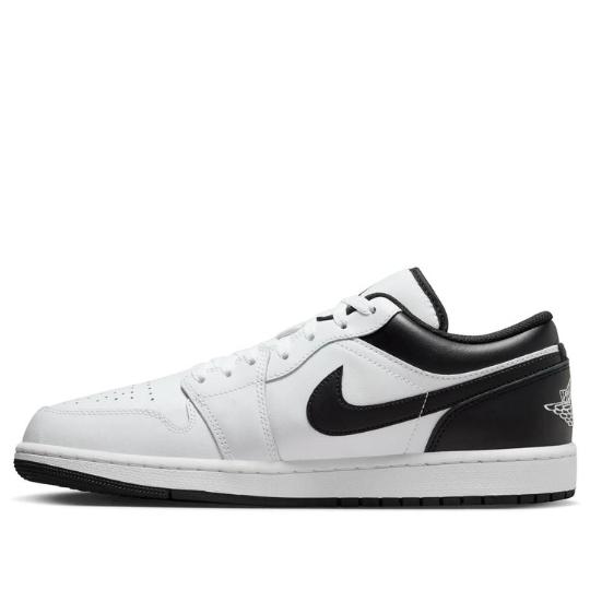 Giày Air Jordan 1 Low Reverse Panda 553558-132 nền trắng chi tiết đen