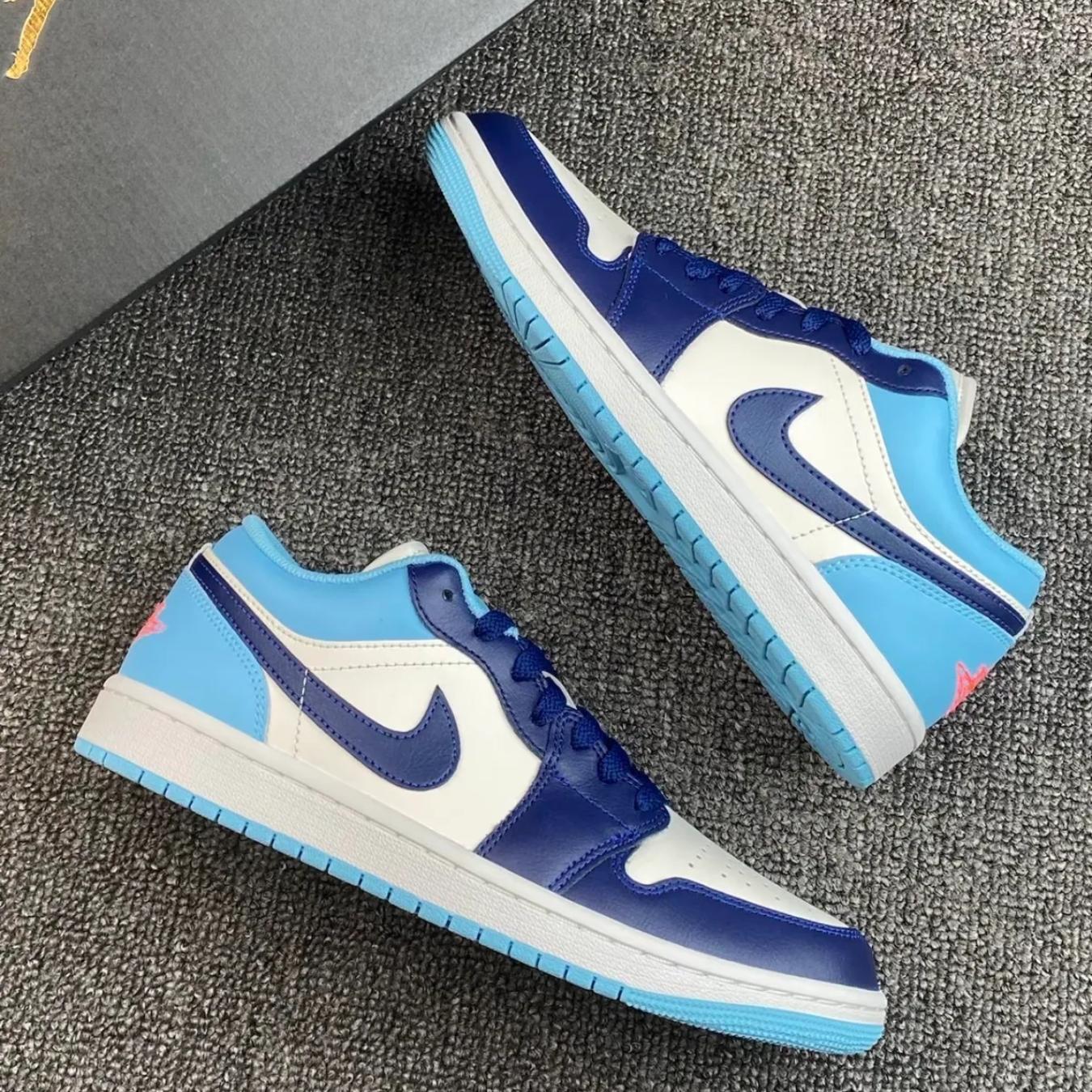 Giày Air Jordan 1 Low Sail Blue Chill 553558-149 - Ảnh 2