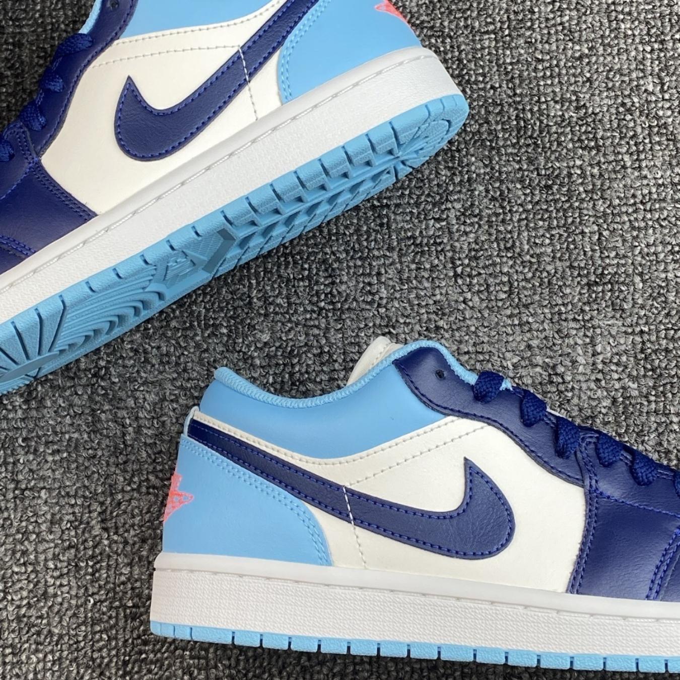 Giày Air Jordan 1 Low Sail Blue Chill 553558-149 - Ảnh 4