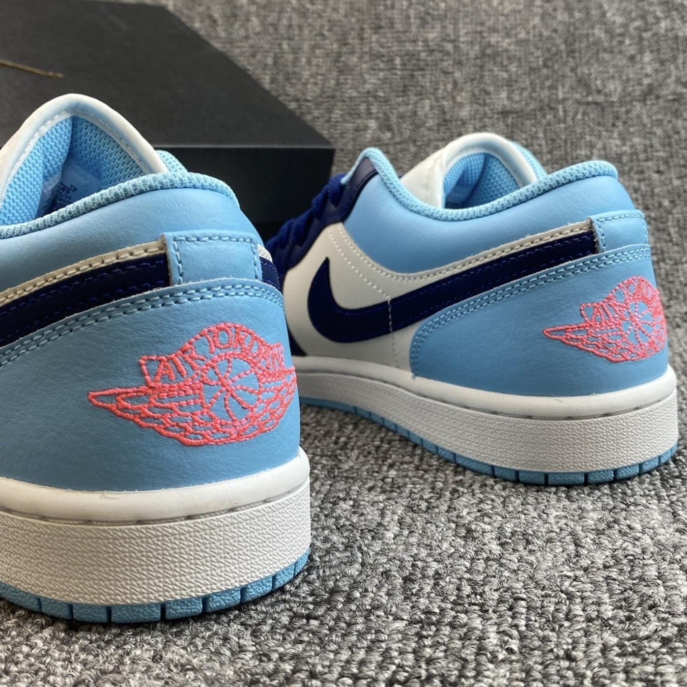 Giày Air Jordan 1 Low Sail Blue Chill 553558-149 - Ảnh 5