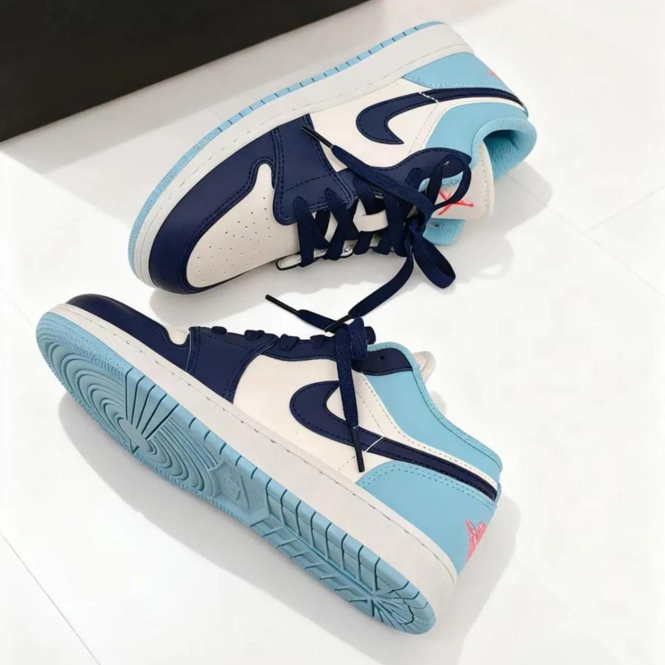 Giày Air Jordan 1 Low Sail Blue Chill 553558-149 - Ảnh 6