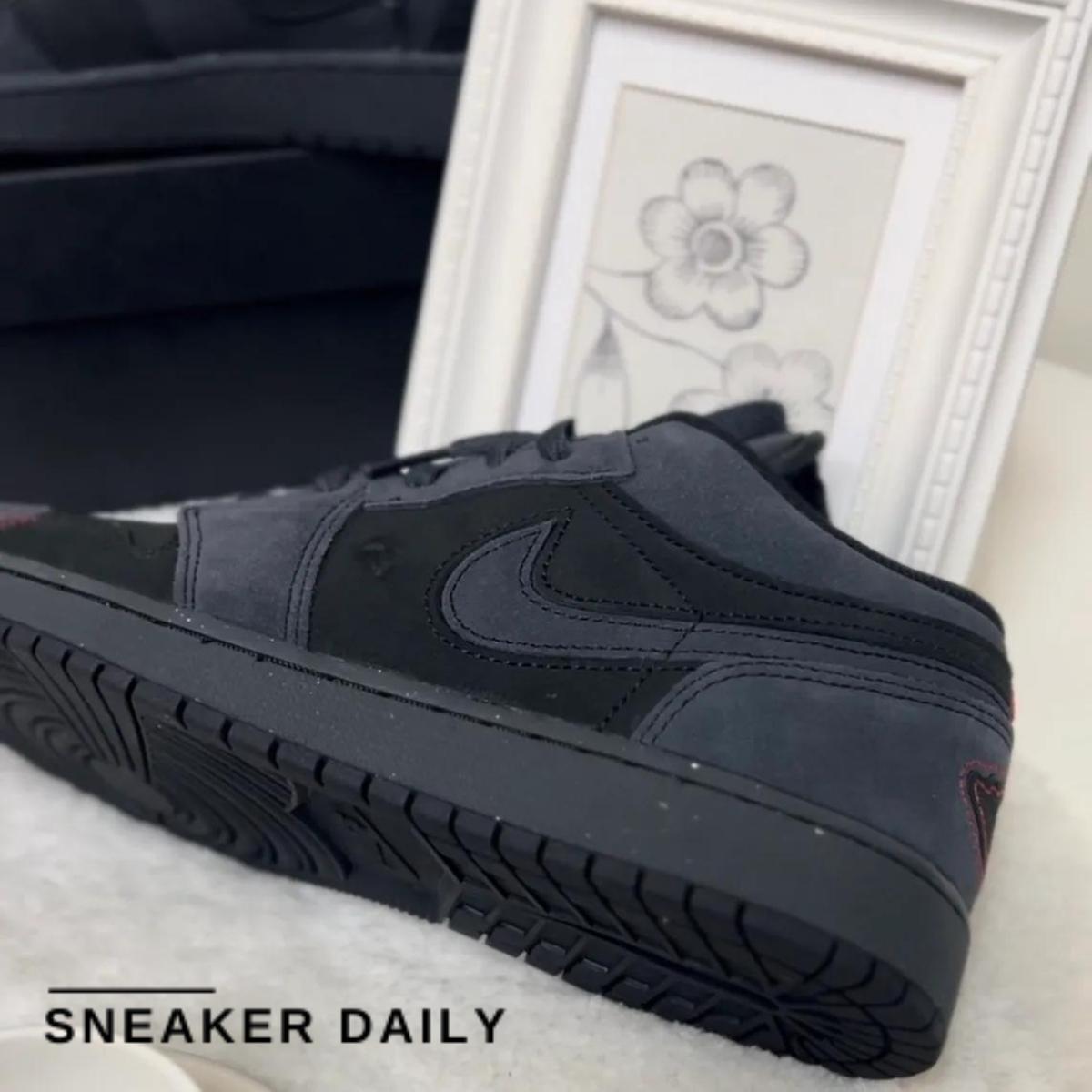 Giày Air Jordan 1 Low SE Craft GS Dark Smoke Red FQ7757-001 - Ảnh 4