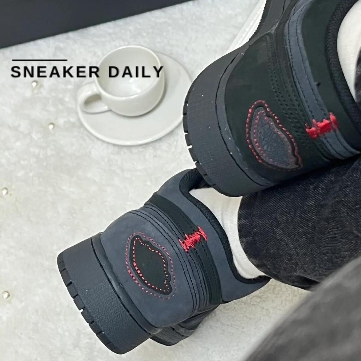 Giày Air Jordan 1 Low SE Craft GS Dark Smoke Red FQ7757-001 - Ảnh 6