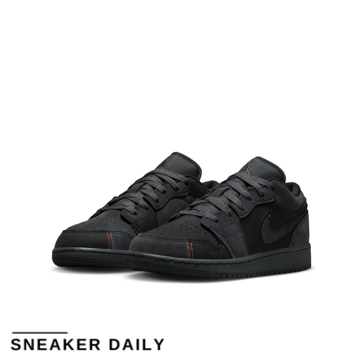 Giày Air Jordan 1 Low SE Craft GS Dark Smoke Red FQ7757-001 - Ảnh 8