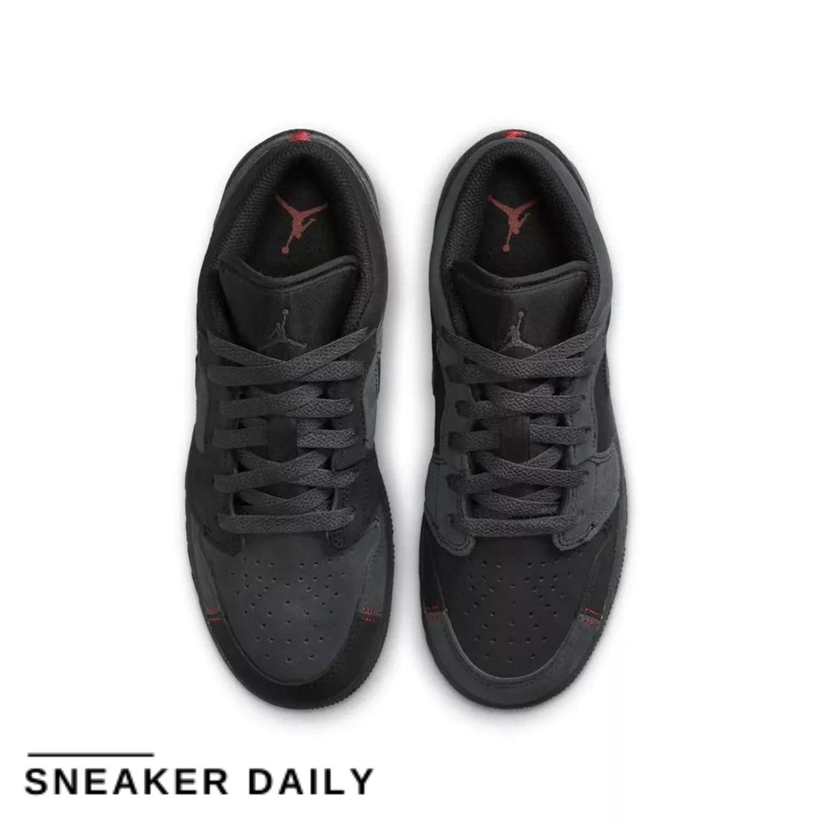 Giày Air Jordan 1 Low SE Craft GS Dark Smoke Red FQ7757-001 - Ảnh 9