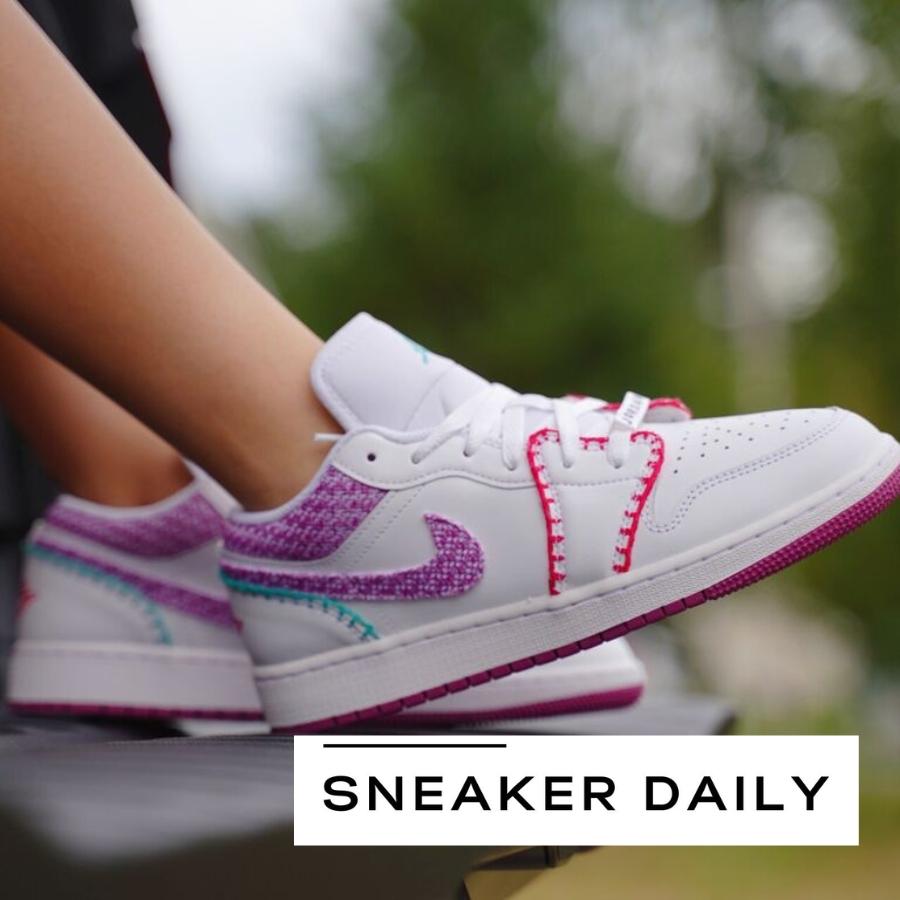 Giày Air Jordan 1 Low SE Knit (GS) DM9037-100 - Ảnh 3