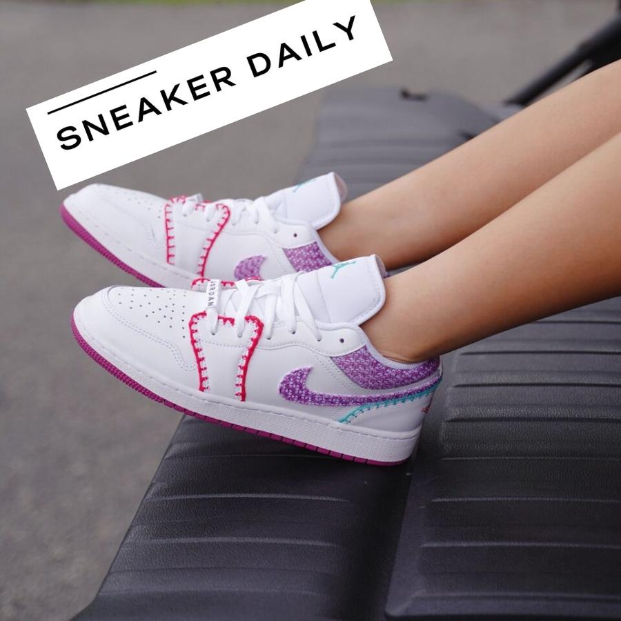 Giày Air Jordan 1 Low SE Knit (GS) DM9037-100 - Ảnh 4