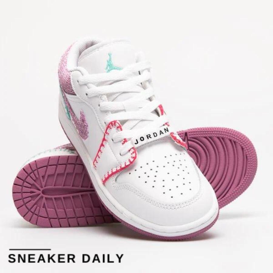Giày Air Jordan 1 Low SE Knit (GS) DM9037-100 - Ảnh 9