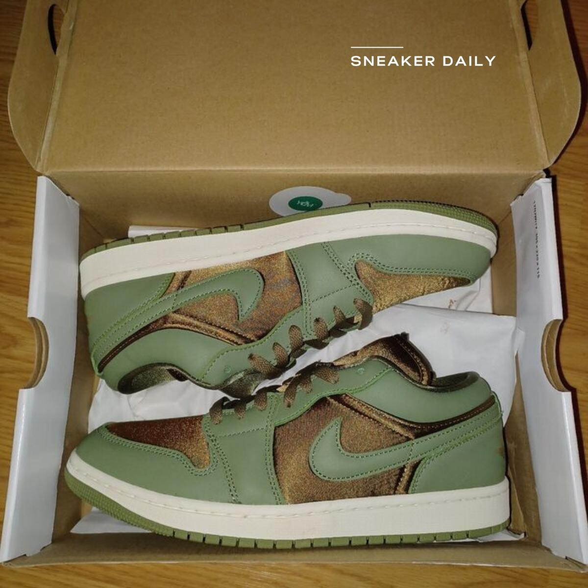 Giày Air Jordan 1 Low SE Sky J Light Olive (WMNS) FB9893-300 - Ảnh 2