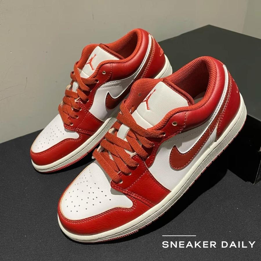 Giày Air Jordan 1 Low White Dune Red FJ3459-160 - Ảnh 10