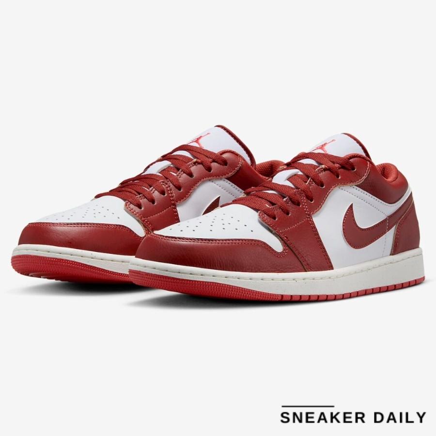 Giày Air Jordan 1 Low White Dune Red FJ3459-160 - Ảnh 12