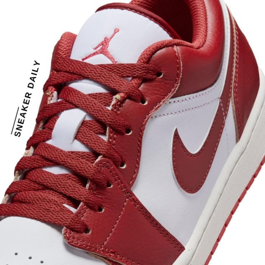 Giày Air Jordan 1 Low White Dune Red FJ3459-160 - Ảnh 15