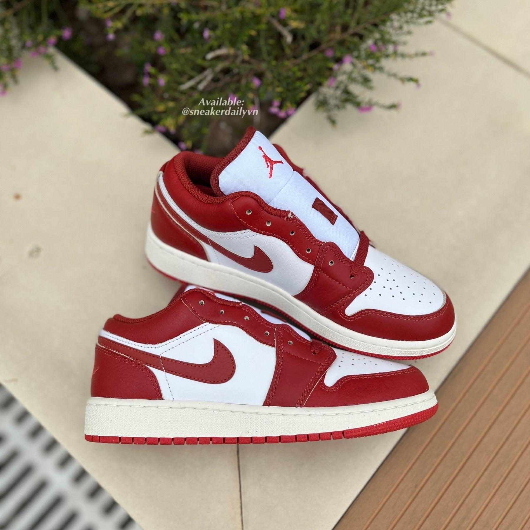 Giày Air Jordan 1 Low White Dune Red FJ3459-160 - Ảnh 4