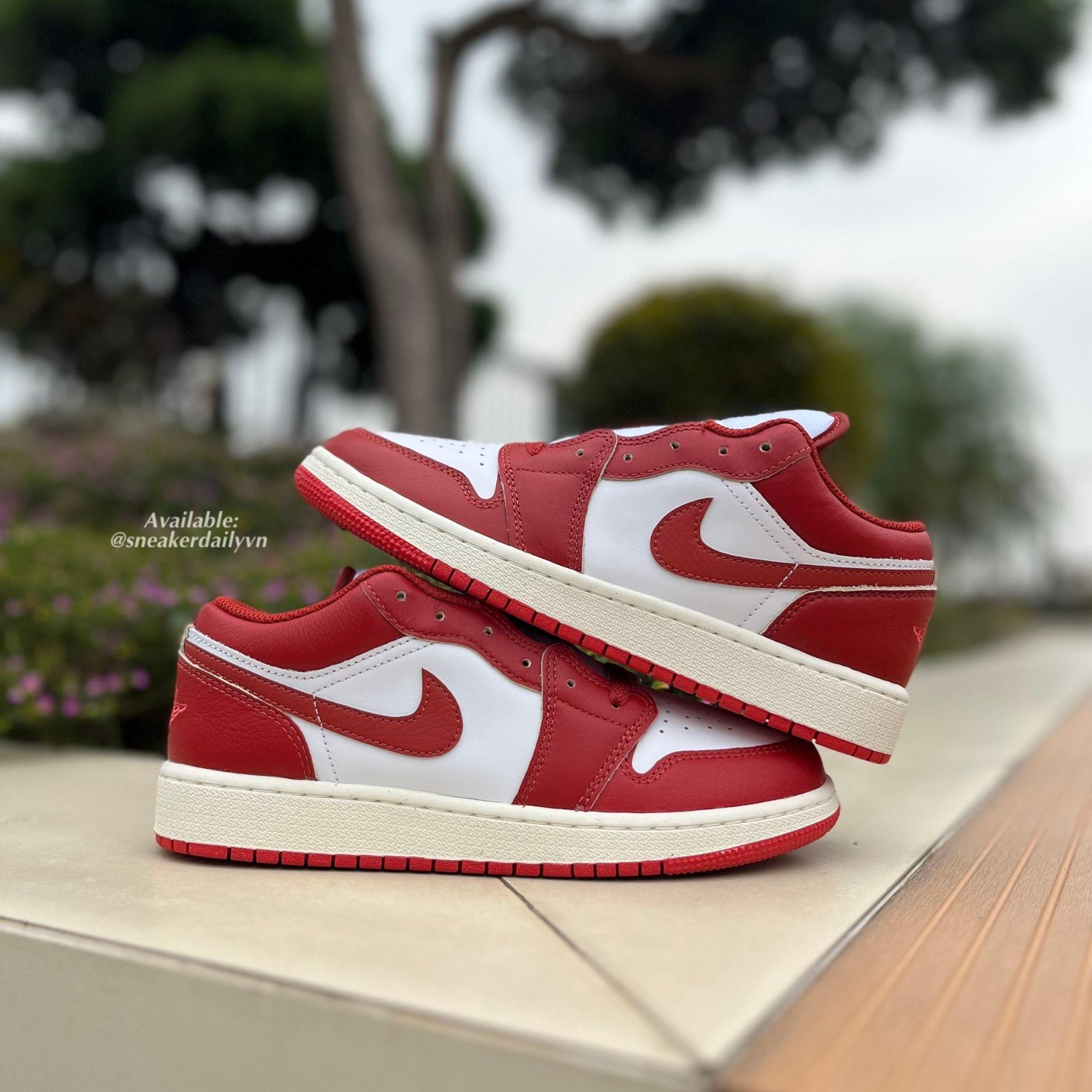 Giày Air Jordan 1 Low White Dune Red FJ3459-160 - Ảnh 5