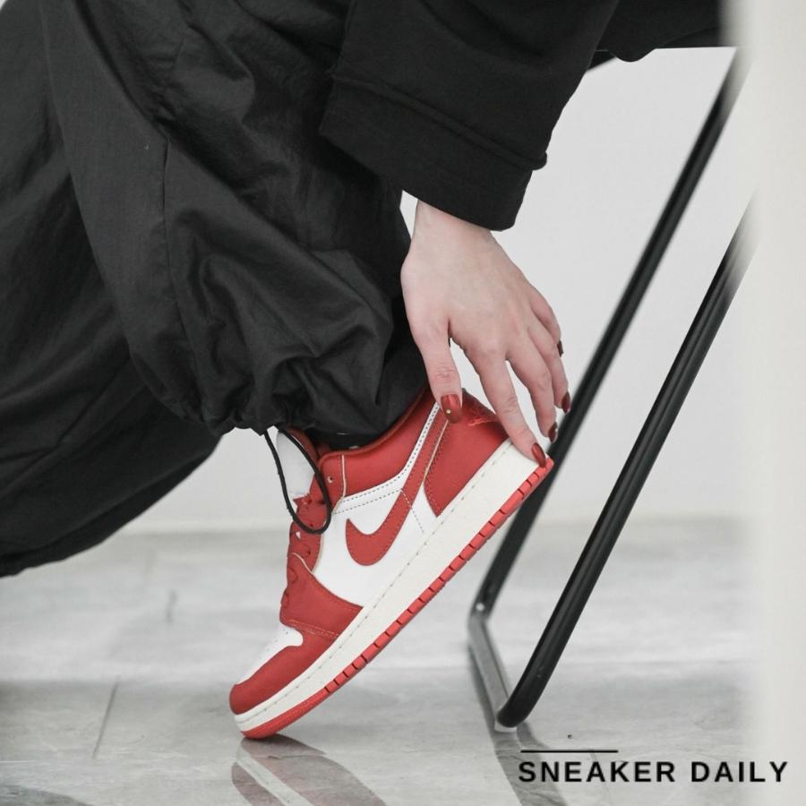 Giày Air Jordan 1 Low White Dune Red FJ3459-160 - Ảnh 8