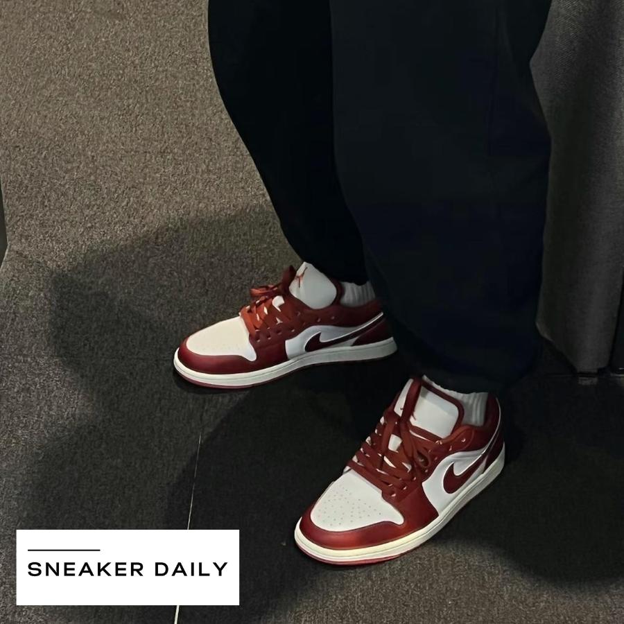 Giày Air Jordan 1 Low White Dune Red FJ3459-160 - Ảnh 9