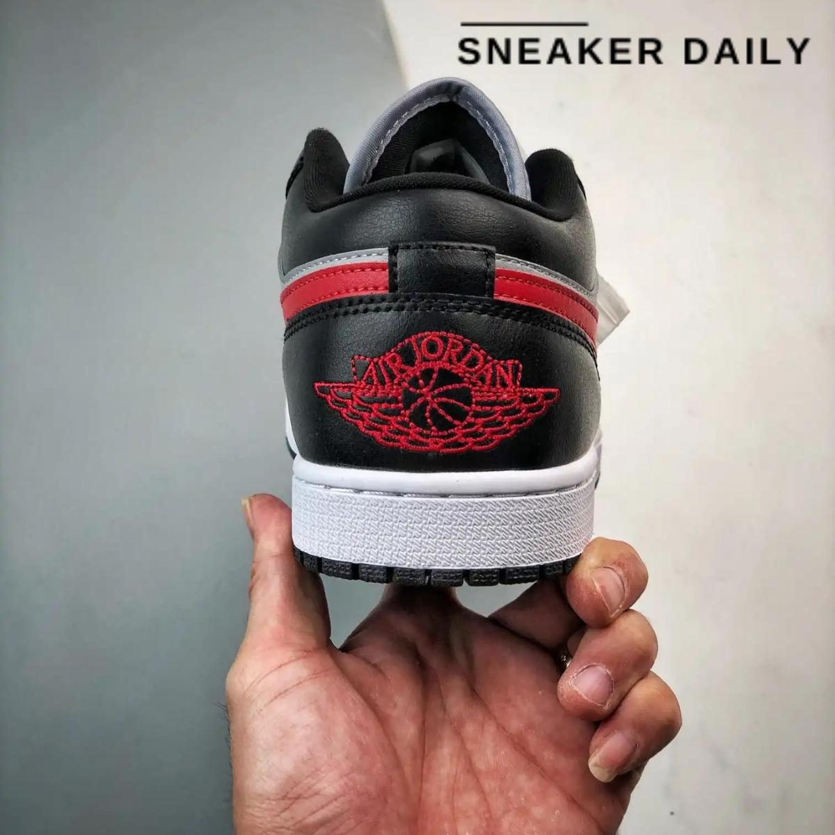 Giày Air Jordan 1 Low Wolf Grey Gym Red (WMNS) DC0774-062 - Ảnh 10