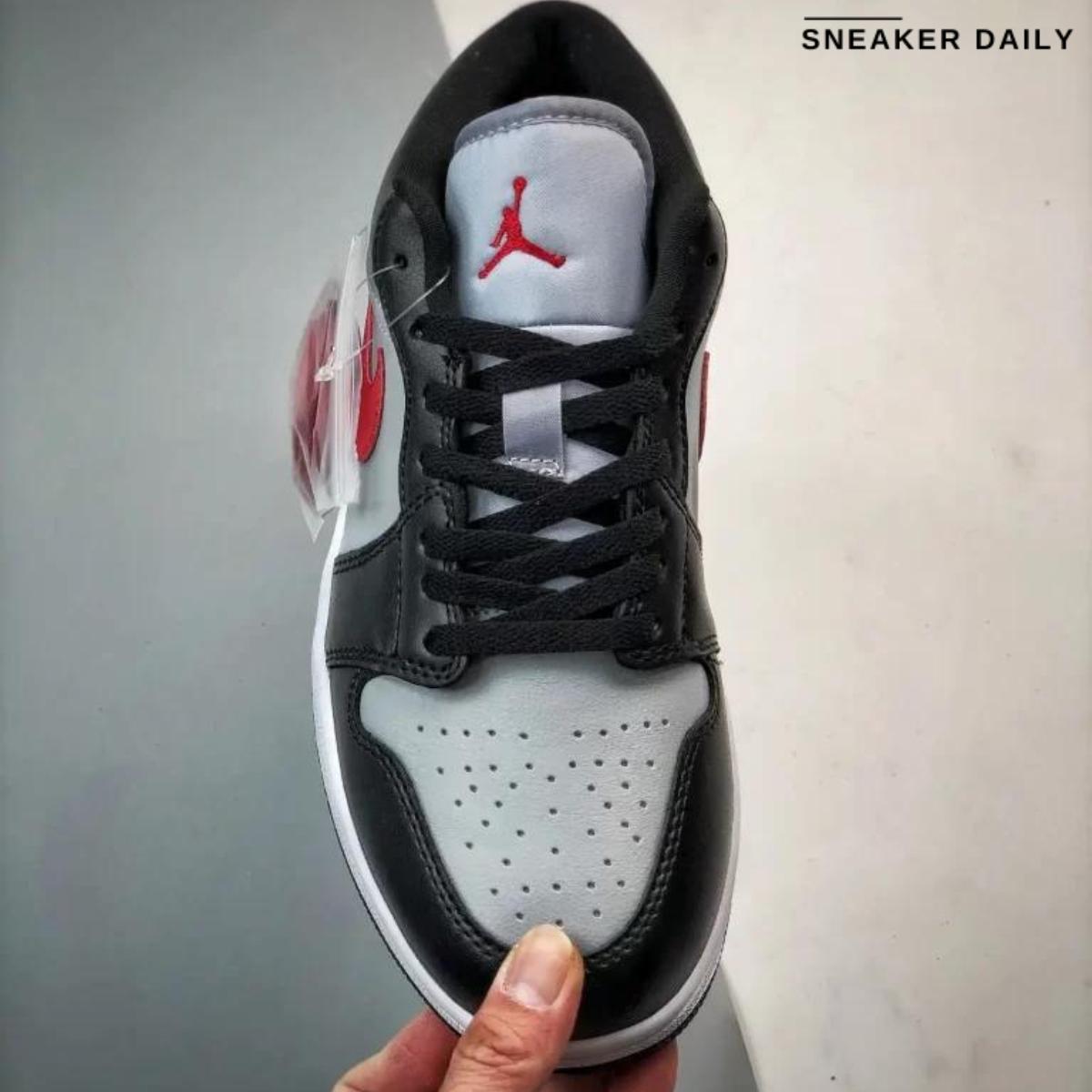 Giày Air Jordan 1 Low Wolf Grey Gym Red (WMNS) DC0774-062 - Ảnh 4