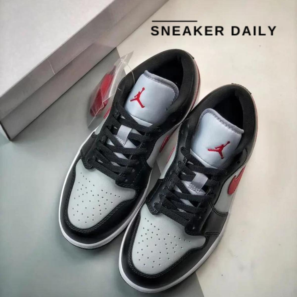 Giày Air Jordan 1 Low Wolf Grey Gym Red (WMNS) DC0774-062 - Ảnh 5
